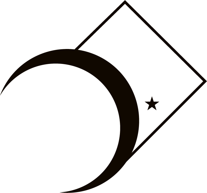 District Mystic Icon. An outline of DC with a crescent moon creating the western border